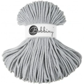 Bobbiny Jasny szary 5mm (pleciony)