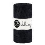 Bobbiny Czarny 3 mm (skręcany)