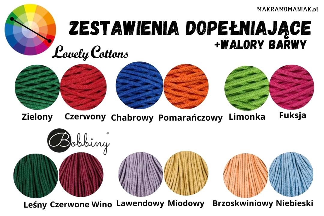 Dopełniające połączenia - sznurek makrama